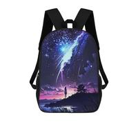 sinyumoney Galaxy Comet Twilight Backpack School Bag Rucksack Casual Daypacks School Work Travel Bag for Girl, Teen Girls 17inch