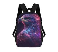 sinyumoney Galaxy Eagle Hawk Bird School Bag Bookbag 3D Printed Children's Backpacks for Kids Boy Girl Book Bags Kids School Bag Travel Rucksacks 17inch