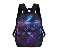 sinyumoney Galaxy Game Controller Art Print Backpack School Bag Travel College Rucksack Backpacks for Girl, Teen Girls 17inch