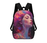 sinyumoney Galaxy Girl No5 School Backpack Work Laptop Backpack Rucksack Bag for Camping Outdoor Adventures And Daily Travel 17inch