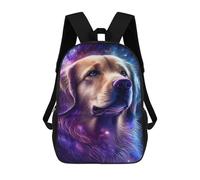 sinyumoney Galaxy Golden Retriever Art Print -1 Backpack School Computer Rucksack for School/Work/Travel- Perfect for Travel, Work And Daily Use 17inch