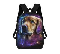 sinyumoney Galaxy Golden Retriever Art Print -2 School Bags Rucksack Casual Daypacks School Work Travel Bag for Teenage Girls Boys Women Men 17inch