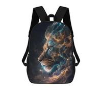 sinyumoney Galaxy King Cosmic Lion School Backpack for Girls 17inch Casual Daypack Lightweight Rucksack Boy Girl Backpack for Middle School Students