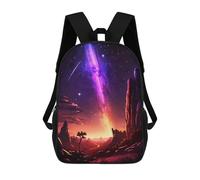 sinyumoney Galaxy Mountain Road 3D Printed 17inch Kids School Bag Rucksacks Children's School Fashion Casual Back Pack High Capacity Travel Book Bags