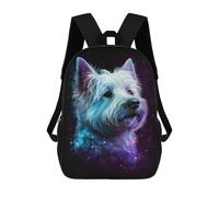 sinyumoney Galaxy Pup Cosmic Dog Art Print Rucksack Water Resistant Travel Backpack Computer Bag for Teenage Girls Boys Women Men 17inch