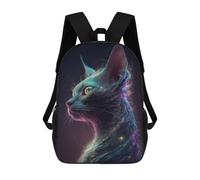 sinyumoney Galaxy Siam Cat School Backpack Water Resistant School Bag Business Backpack for Girls Boys Teenage 17inch