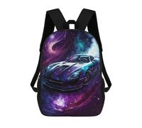 sinyumoney Galaxy Sports Car Art Print Backpack School Bag Rucksack Casual Daypacks School Work Travel Bag for Teenage Girls Boys Women Men 17inch