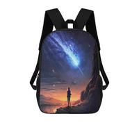 sinyumoney Galaxy Twilight Landscape Backpack School Bag Travel College Rucksack Backpacks for Camping Outdoor Adventures And Daily Travel 17inch