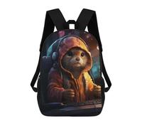 sinyumoney Gaming Bunny Backpack School Bag School Secondary High School College Backpack Travel for Boys/Girls/Teenagers 17inch