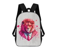 sinyumoney Gangster Lion Funny Rucksack Lightweight Casual Daypack School Backpacks for Campus Outdoor Travel Sports 17inch