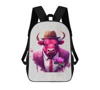 sinyumoney Gangster Style Buffalo School Bags High Secondary School Bags Casual Backpack for Camping Outdoor Adventures And Daily Travel 17inch