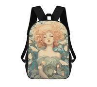 sinyumoney Garden Fairy Children's School Backpack 3D Printed for Kids Travel Rucksacks Book Bags for Boys Elementary School Students 17inch