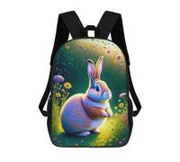 sinyumoney Garden Rabbit Art Print Backpack School Bag Travel College Rucksack Backpacks for Campus Outdoor Travel Sports 17inch
