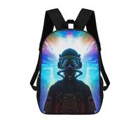 sinyumoney GAS MASK Backpack 3D Printed Kids School Backpack High Capacity Travel Backpacks Book Bags Kids Backpack 17inch