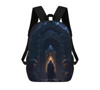 sinyumoney Gate of Shadows School Bag 3D Printed Backpacks Fashion Kids School Backpack Boys Rucksacks for Boys Middle School Students 17inch