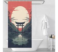 sinyumoney Gate Secret Shower Curtain for Bathroom Washable Waterproof Cloth Fabric Shower Curtain Anti Mould for Stalls Bathtubs 35.43x70.87Inch（90x180cm）