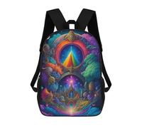 sinyumoney Gate to The Multiverse -1 Backpacks, Kids Backpack Student School Bag 3D Printed Travel Backpacks Fashion Accessory Backpack Children Waterproof School Bags 17inch