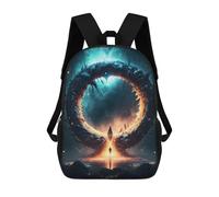 sinyumoney Gate to The Unknown School Bags School Secondary High School College Backpack Travel for Campus Outdoor Travel Sports 17inch