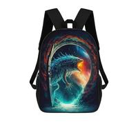 sinyumoney Gateway to The Cosmic Behemoth Backpacks 3D Printed Kids School Backpack School Bag Fashion Rucksacks for Boys Elementary And Middle School Students 17inch