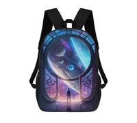 sinyumoney Gateway to The Cosmos -1 Children's Backpack, 3D Printed School Backpack, Backpack for Boys Girls, Adjustable School Bag for Primary School 17inch