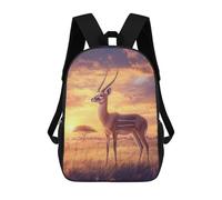 sinyumoney Gazelle at Sunset Backpack School Bag Backpack For Girls Boys Backpacks Large Capacity Kids Backpack Lightweight School Bags For Kids Students 17inch