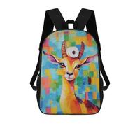 sinyumoney Gazelle with Toilet Paper Backpacks Kids School Backpack School Bag 3D Printed School Bag for Boys Elementary And Middle School Students 17inch