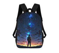 sinyumoney Gazing at The Cosmos Children's Backpacks 17inch School Backpack 3D Printed Bag Bookbag for Kids Travel Rucksacks Boy Girl Book Bags Kids School Bag