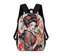 sinyumoney Geisha Japan School Bags Large Lightweight Casual Backpack- Perfect for Travel, Work And Daily Use 17inch