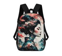 sinyumoney Geisha Japan Warrior Rucksack Rucksack Casual Daypacks School Work Travel Bag for Camping Outdoor Adventures And Daily Travel 17inch