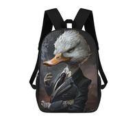 sinyumoney Gentleman Duck Smoking Cigar School Backpack Lightweight Airport College Students Back Pack for Boys/Girls/Teenagers 17inch