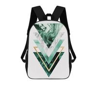 sinyumoney Geometric And Floral 8 Backpack 3D Printed Children's School Backpack Kids Travel Backpacks High Capacity Book Bags Children's Backpack Rucksack 17inch