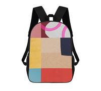 sinyumoney Geometric Art 10 Backpack 3D Printed Children's School Backpack for Kids High Capacity Travel Rucksacks Book Bags Kids School Bag Back Pack 17inch