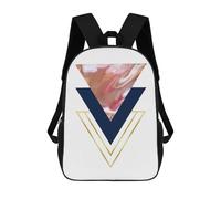 sinyumoney Geometric Art 2 Backpacks Kids School Backpack Fashion School Bag 3D Printed School Bag for Boys Elementary And Middle School Students 17inch