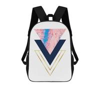 sinyumoney Geometric Art 3 Children's Backpacks Kids Fun School Bag Boys Backpack Travel Bag Student Schoolbag Book Stationery Bag Chool Bags 17inch