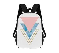 sinyumoney Geometric Art 4 School Backpack School Bags for Girls Boys Backpack with Pocket Fashion School Bag Kids Backpack 17inch
