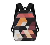 sinyumoney Geometric Art 5 School Backpack 3D Printed School Bags Boys Girls Laptop Backpack for Kids/Students/Adults 17inch