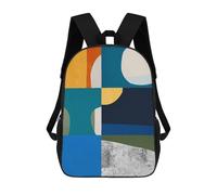 sinyumoney Geometric Art 8 Backpack School Lightweight Casual Daypack School Backpacks for Men, Women & Teenage Boys 17inch