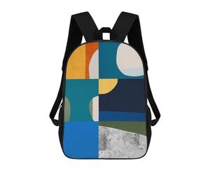 sinyumoney Geometric Art 8 Backpack School Lightweight Casual Daypack School Backpacks for Men, Women & Teenage Boys 17inch