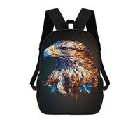 sinyumoney Geometric Bald Eagle Art School Backpack Business Durable Laptop Bag for Camping Outdoor Adventures And Daily Travel 17inch
