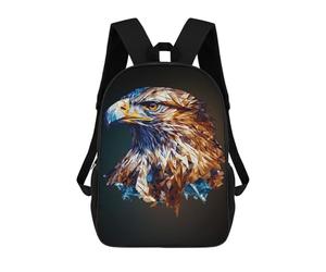 sinyumoney Geometric Bald Eagle Art School Backpack Business Durable Laptop Bag for Camping Outdoor Adventures And Daily Travel 17inch