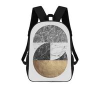 sinyumoney Geometric Collage 03 Backpacks Kids School Backpack School Bag 3D Printed School Bag for Boys Elementary And Middle School Students 17inch