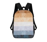 sinyumoney Geometric Collage F School Backpack Business Laptop Rucksack Bag Unisex Casual Daypack for Men/Women 17inch