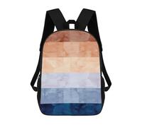 sinyumoney Geometric Collage G Rucksacks 3D Printed Children Backpacks Fashion Casual Daypack Cute Travel Bags Outdoor Casual Daypack for Boy And Girl 17inch