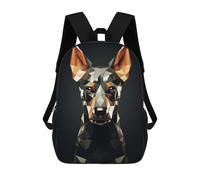 sinyumoney Geometric Dog Animation School Backpack Work Laptop Backpack Rucksack Bag for Camping Outdoor Adventures And Daily Travel 17inch