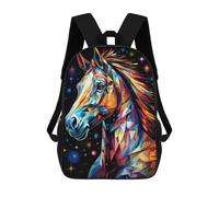 sinyumoney Geometric Horse Backpack School Business Durable Laptop Bag for Camping Outdoor Adventures And Daily Travel 17inch