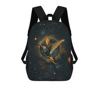 sinyumoney Geometric Humming Bird Children's School Backpack Fashion Casual 17inch 3D Printed School Bags Boy School Backpack Large Backpack