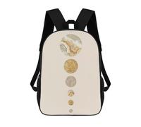 sinyumoney Geometric I Rucksacks 3D Printed Children Backpacks Fashion Casual Daypack Cute Travel Bags Outdoor Casual Daypack for Boy And Girl 17inch