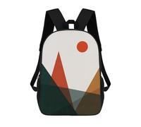 sinyumoney Geometric Landscape 2 School Bags School Secondary High School College Backpack Travel for Campus Outdoor Travel Sports 17inch