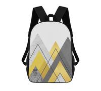 sinyumoney Geometric Landscape III Backpacks 3D Printed Kids School Backpack Outdoor Casual Daypack Fashion Casual Children Backpacks Cute Travel Bags 17inch