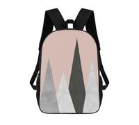 sinyumoney Geometric Landscape V Children's School Backpack 3D Printed for Kids Travel Rucksacks Book Bags Kids School Bag 17inch